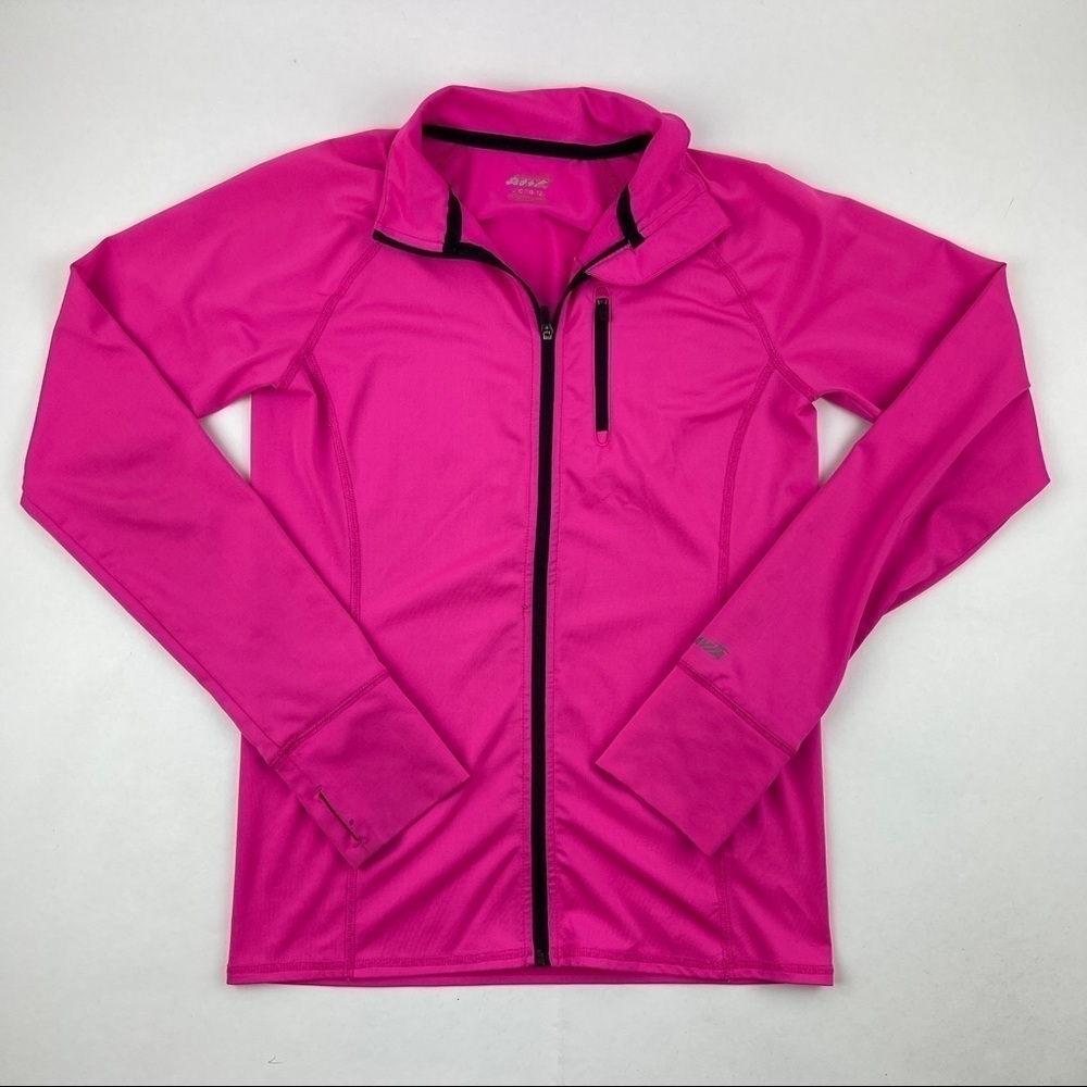 Avia Jacket Girls Large 10/12 Pink Full Zip Pockets Thumb Holes